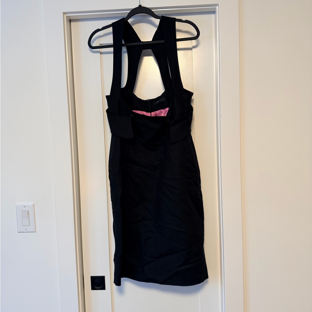 Elegant Black Skirt with Holster-style Straps